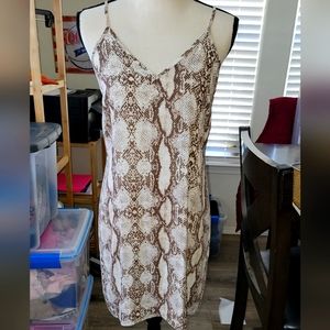 White House Black Market reptile print strappy dress.